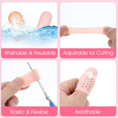 Wanmu skin-color gel finger cots feel soft and comfortable on the skin.