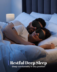 WAOAW Sleep Mask with wide eye space supports eyelid comfort during wear.