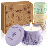 WarmEmbrace lavender candle jar delivers calming aroma for home ambiance.