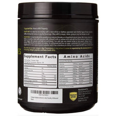 Warrior Strong Wellness bone broth powder jar on kitchen counter for daily nourishment.