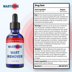 Warticide gel clings to skin for better absorption during use.