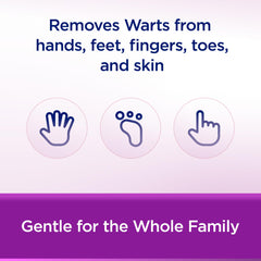 Wax-based WartStick adheres to the wart surface for targeted treatment.