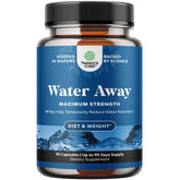 Water Away bottle front view showing the natural diuretic supplement