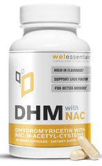 WELESSENTIALS DHM NAC bottle close-up for daily wellness