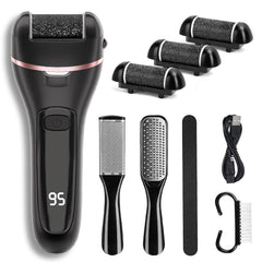 Weahea electric callus remover with three roller heads for versatile foot care