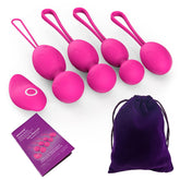 WEAHON Kegel balls four-pack in pink with smooth silicone texture for progressive training.