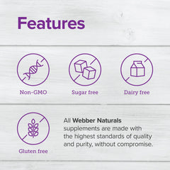 Webber Naturals ACV capsules on white background with emphasis on form
