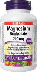 Webber Naturals Magnesium Bisglycinate capsules for daily wellness support.