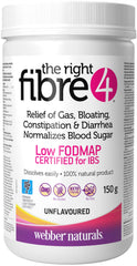 Webber Naturals Right Fibre4 unflavoured powder canister for IBS-friendly daily support