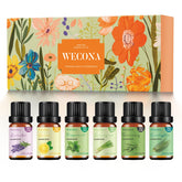 Wecona peppermint essential oil bottle for diffuser aromatherapy and focus.