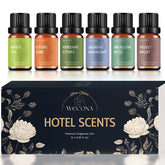 WECONA White Tea diffuser oils in a 6x10ml set for a calm, inviting room