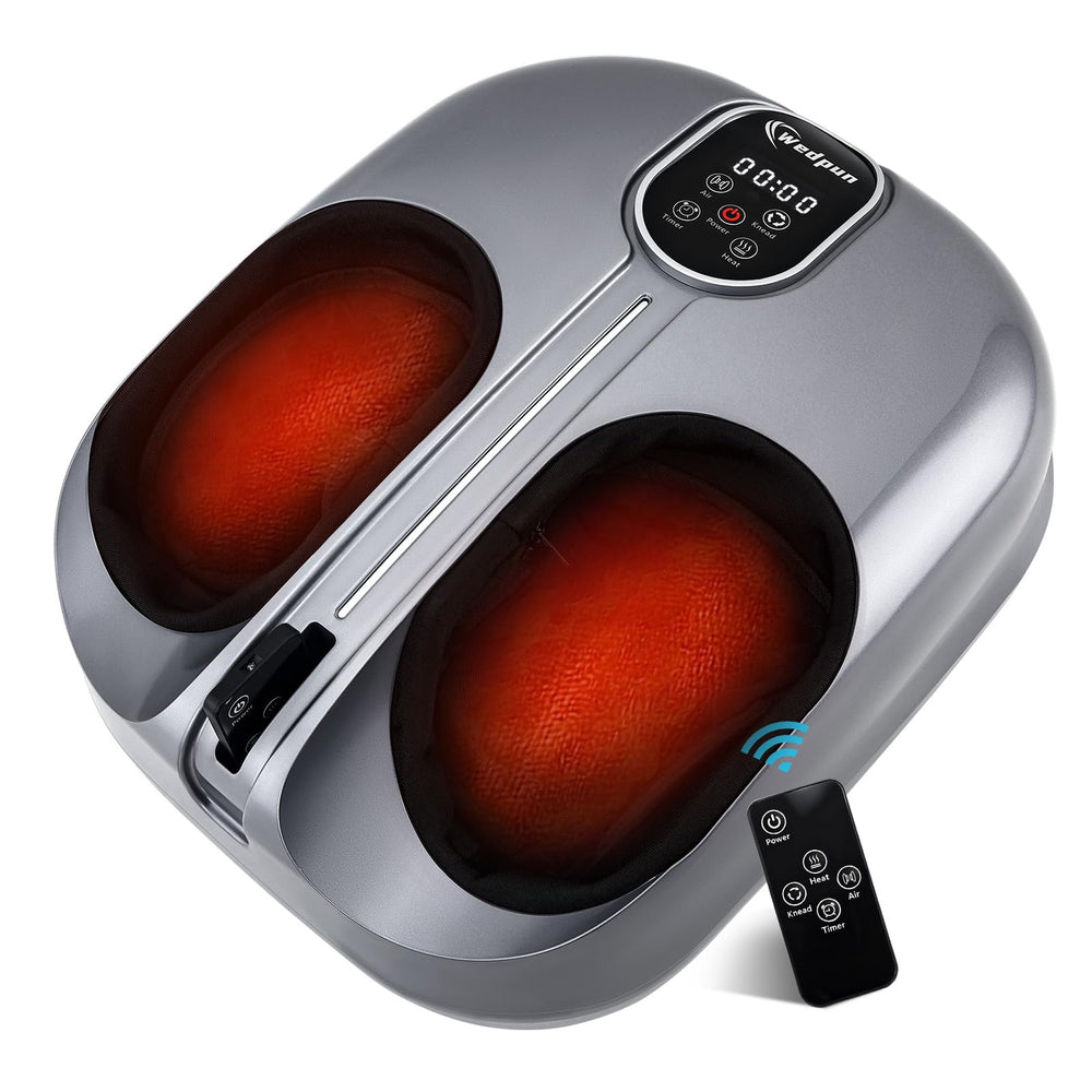 Wedpun Shiatsu Foot Massager with Heat, front view, deep kneading and warmth.