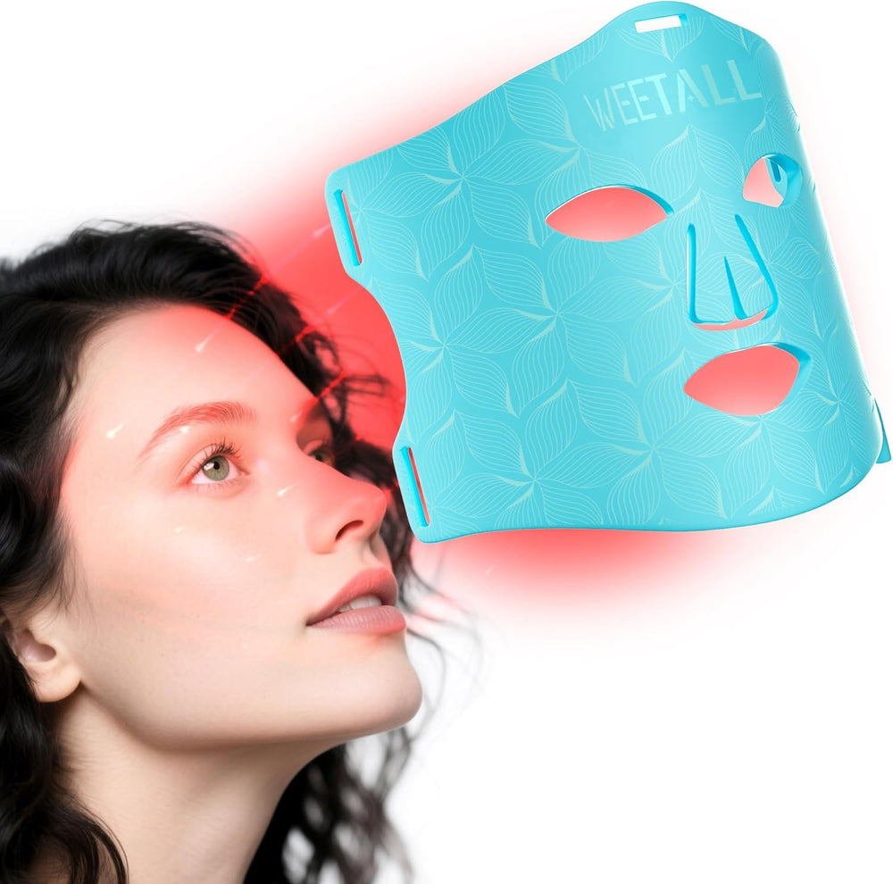 WEETALL infrared red light therapy face mask with 4-mode LED panel for at-home skincare