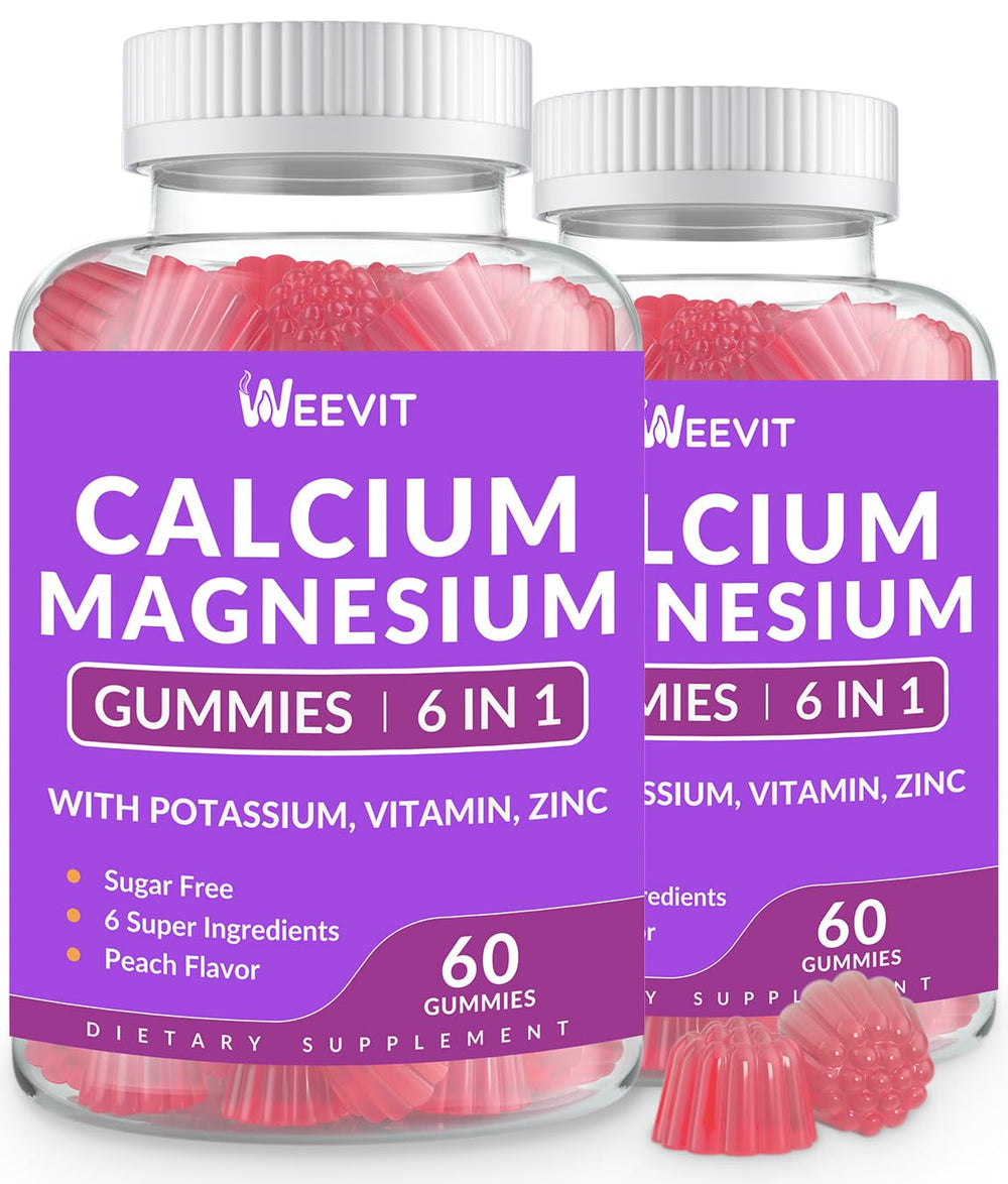 Weevit sugar-free calcium gummies bottle front for vegan bone support