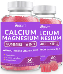 Weevit sugar-free calcium gummies bottle front for vegan bone support