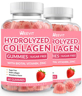 Weevit Sugar Free Collagen Gummies bottle for skin and nails support.