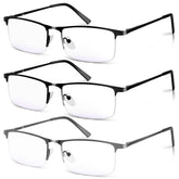 WEIMELTOY blue light reading glasses with black metal frame for screen use