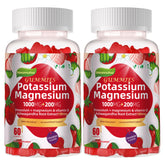 Wekannufod Potassium Magnesium Gummies bottle in strawberry flavor for daily wellness.