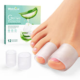 Protector de dedo Welnove con gel Aloe Vera en caja, comodidad para uso diario.