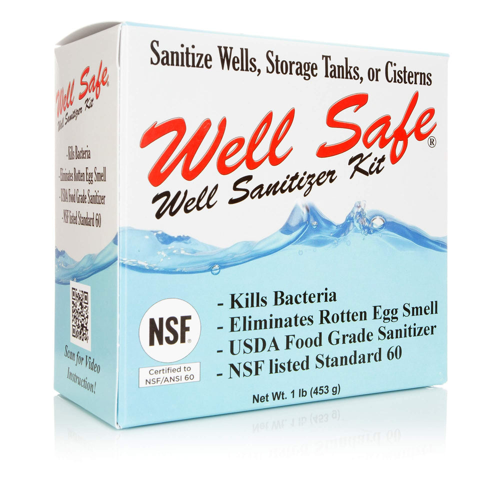 WELL SAFE Well Sanitizer Kit package for simple home water purification.