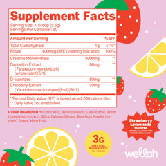 Wellah Creatine Monohydrate blueberry-pomegranate scoop illustrates easy-to-use serving for workouts.