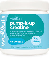 Wellah Creatine for Women bottle front label shows NSF GMP quality and purity.