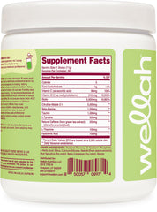 Wellah Get-Going Green Apple label close-up highlighting Stevia sweetness.