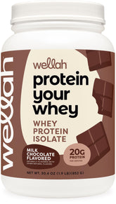 Wellah Protein Your Whey canister front view, ideal for daily protein boosts.