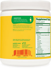 Wellah So Long Soreness BCAA powder close-up shows powder texture and tropical aroma