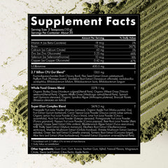 WelleCo Super Elixir gluten-free vegan dairy-free label close-up