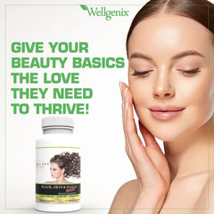 Wellgenix Purvana Max biotin-tablet highlights 5000mcg for hair health