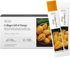 WELLINUS Korean Collagen Jelly packaging front highlighting mango flavor and travel-friendly design.