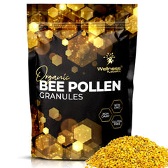 WellnessLabsRx Bee Pollen Granules bottle showcasing premium packaging and nutrient-rich granules