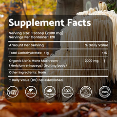 Lions Mane powder pour demonstrates easy daily servings for focus