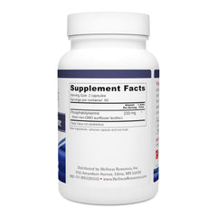 Wellness Resources phosphatidylserine sunflower bottle showcases soy-free non-GMO formula