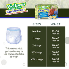 Wellness XL fit for 40–60 inch waists with easy reapplication.