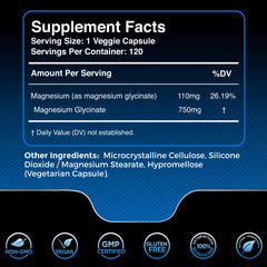 Wellness LabsRx magnesium glycinate capsules close-up showing capsules for gentle digestion