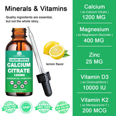 WellVeraVida dropper dispensing precise 2 ml dose for daily calcium intake