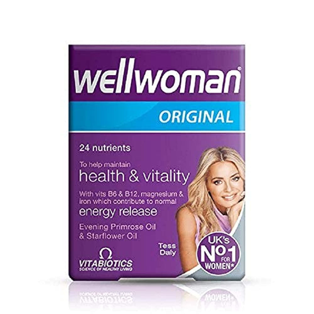 Wellwoman Original 90 tablets bottle supports daily wellness.