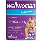 Wellwoman Original Caps bottle front view for energy and hormonal balance