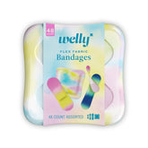 Welly bandages with bravery badges tie-dye pattern on flexible adhesive for kids
