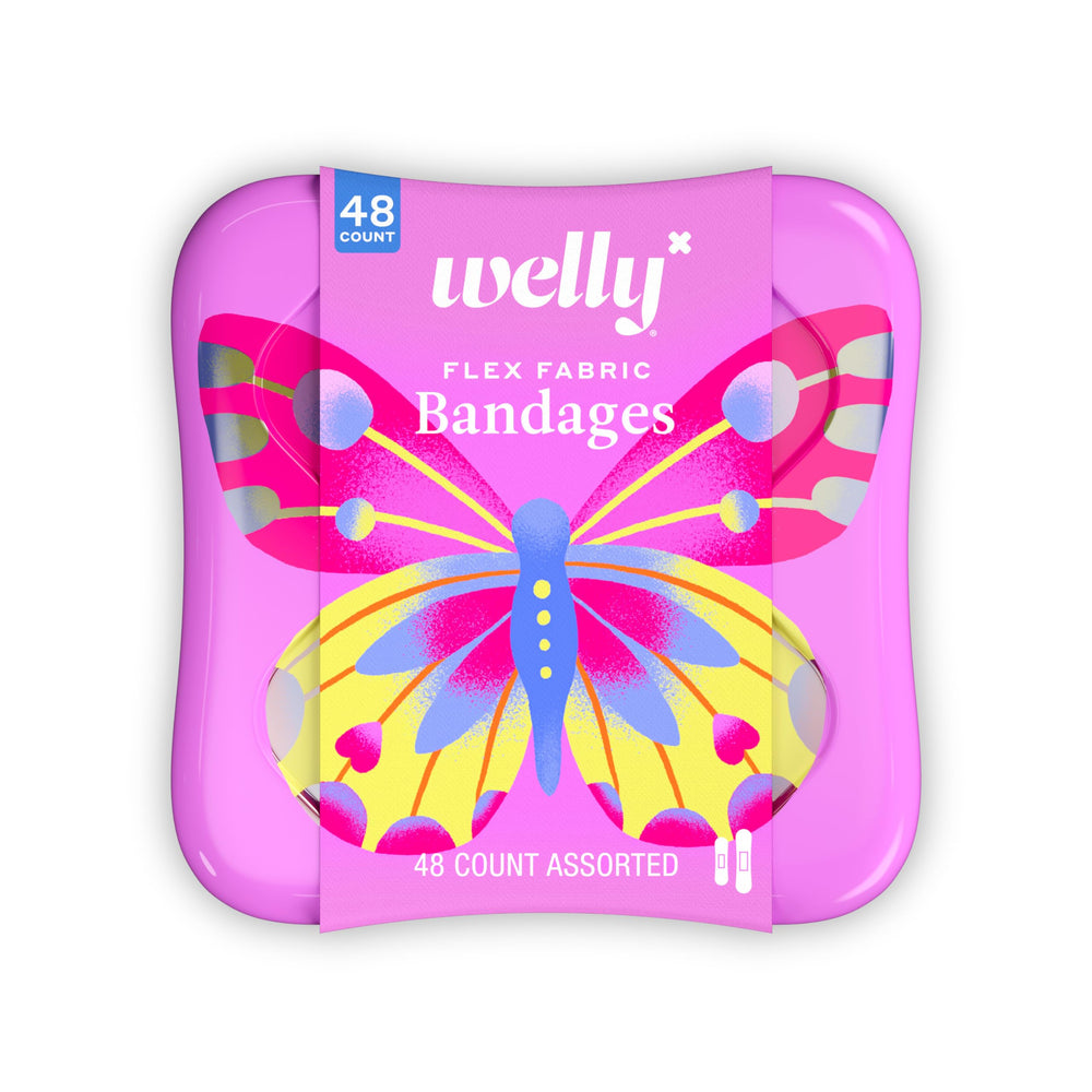 Curitas Welly con tela flexible y diseño de mariposas para juego activo