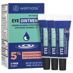WELMATE Eye Ointment 3-tube bundle for travel-friendly relief.