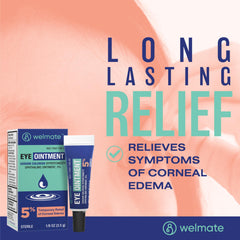 WELMATE Eye Ointment dispensing close-up showing precise application