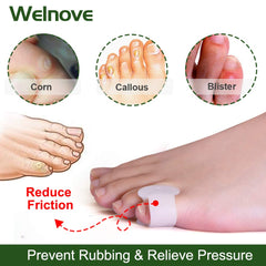 Welnove Gel Toe Separator anatomical-fit on foot.