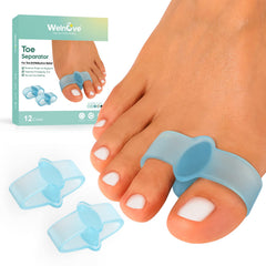 Welnove pack de 12 correctores de juanete con separadores para comodidad diaria.