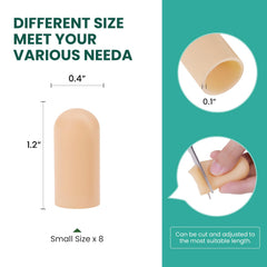 Welnove toe protector inside a shoe demonstrating friction protection for toes.