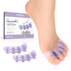 Welnove lavender toe separators for soothing comfort during wear.
