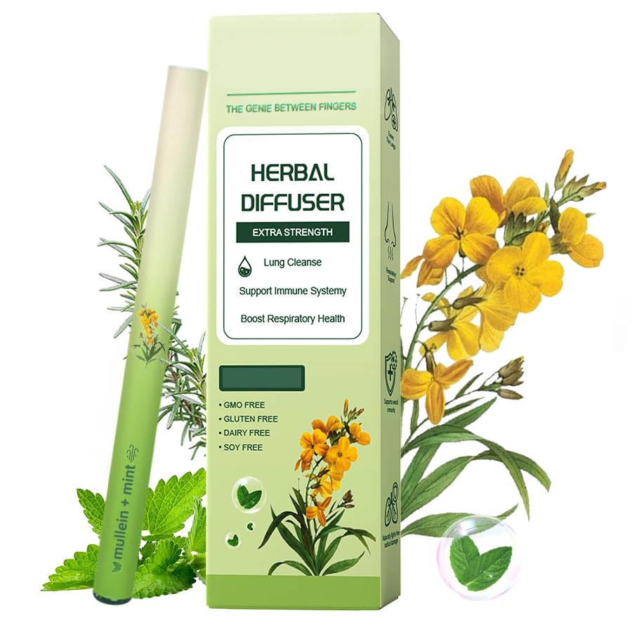 WENEW Mullein Herbal Diffuser Pen packaging showcases natural design for a fresh room.
