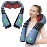 WERTYI cordless shiatsu neck and shoulder massager, front view, convenient home relief.